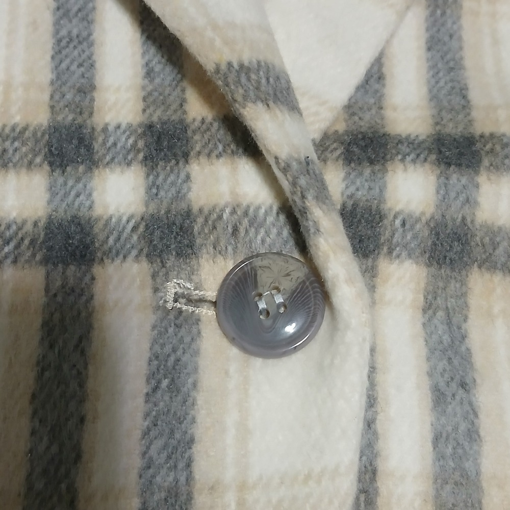 BAGATELLE COLLECTION Women's Plaid Blazer Jacket Cream Gray Size M Single Button - Picture 12 of 12